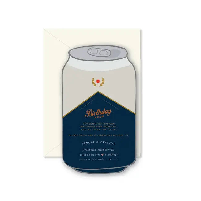 Ginger P. Designs Birthday Brew Die-Cut Card