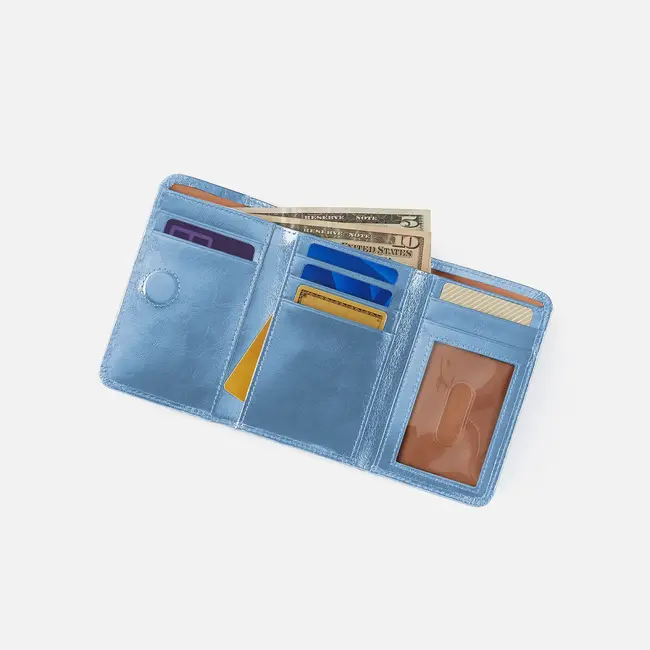 Hobo Jill Trifold Wallet- Faded Denim
