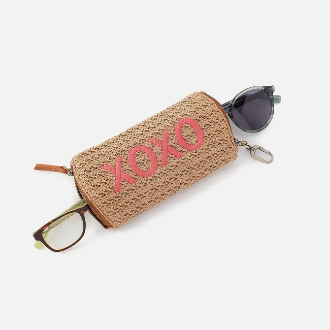 Hobo Spark Double Eyeglass Case- Meadow Woven Straw