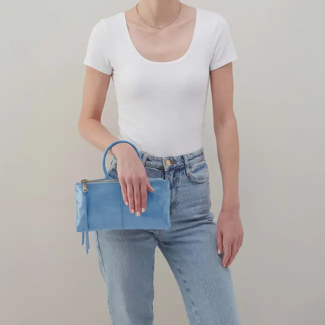 Hobo Sable Crossbody- Faded Denim