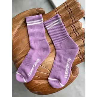 Le Bon Shoppe Boyfriend Sock- Grape