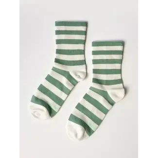 Le Bon Shoppe Wally Socks- Wide Matcha Stripe