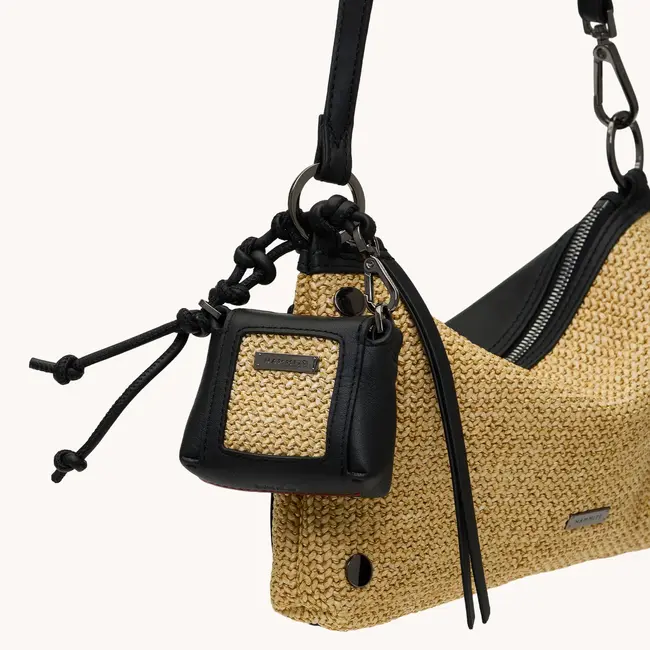 Hammitt Mini B-Noir Smooth Raffia-GM