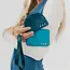 Pretty Simple Dolly Dual Pouch Wristlet- Teal/Blue