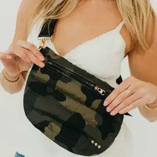 Pretty Simple Jolie Puffer Bum Bag- Camo