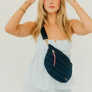 Pretty Simple Jolie Puffer Bum Bag- Navy