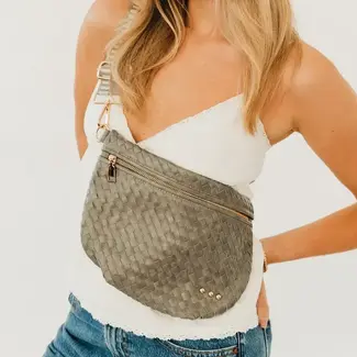 Pretty Simple Westlyn Woven Bum Bag- Gray