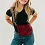 Pretty Simple Westlyn Woven Bum Bag- Sangria Red