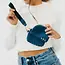 Pretty Simple Wonderlust Woven Dual Pouch Wristlet- Denim Blue