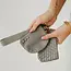 Pretty Simple Wonderlust Woven Dual Pouch Wristlet- Gray