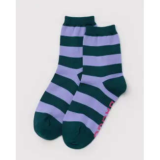 Baggu Crew Sock- Malachite Stripe