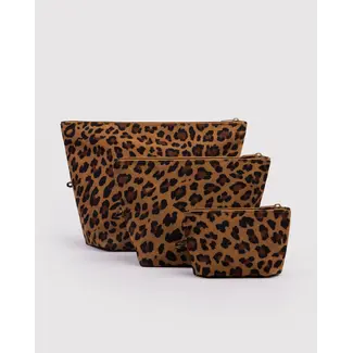 Baggu Go Pouch Set- Leopard
