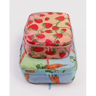 Baggu Large Packing Cube Set- Carrots & Berries