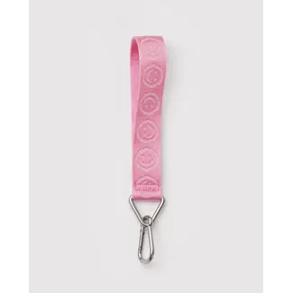 Baggu Logo Keychain- Pink Happy