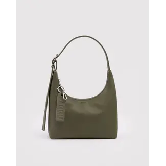 Baggu Mini Recycled Leather Shoulder Bag- Loden