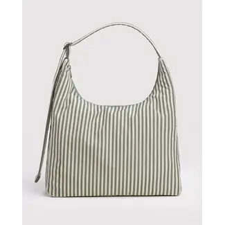 Baggu Nylon Shoulder Bag- Sage Stripe