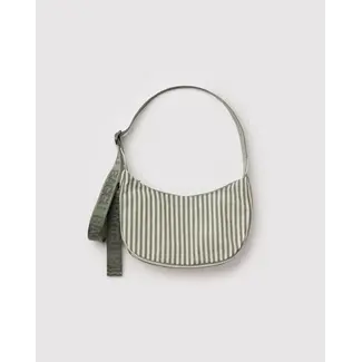 Baggu Small Nylon Crescent Bag- Sage Stripe