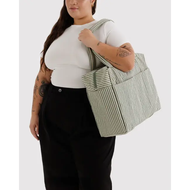 Baggu Cloud Carry-on- Sage Stripe