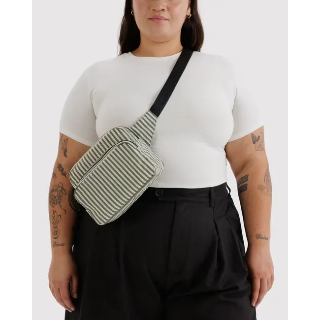 Baggu Fanny Pack- Sage Stripe
