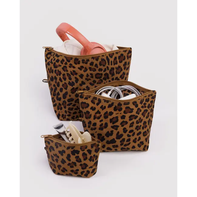 Baggu Go Pouch Set- Leopard