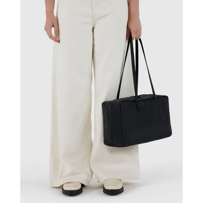 Baggu Medium Nylon Bowler Bag- Black