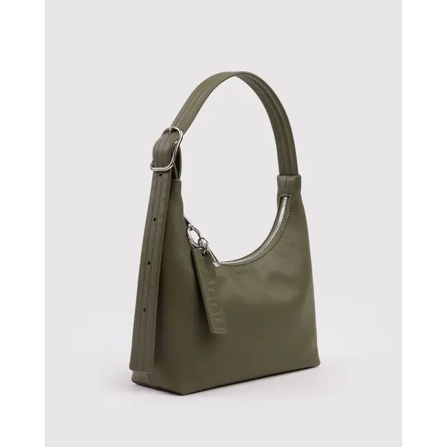 Baggu Mini Recycled Leather Shoulder Bag- Loden