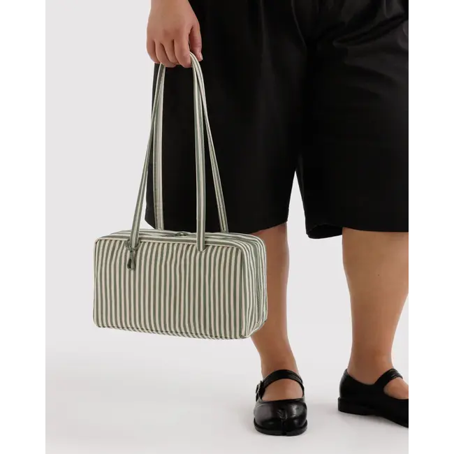 Baggu Nylon Bowler Bag- Sage Stripe