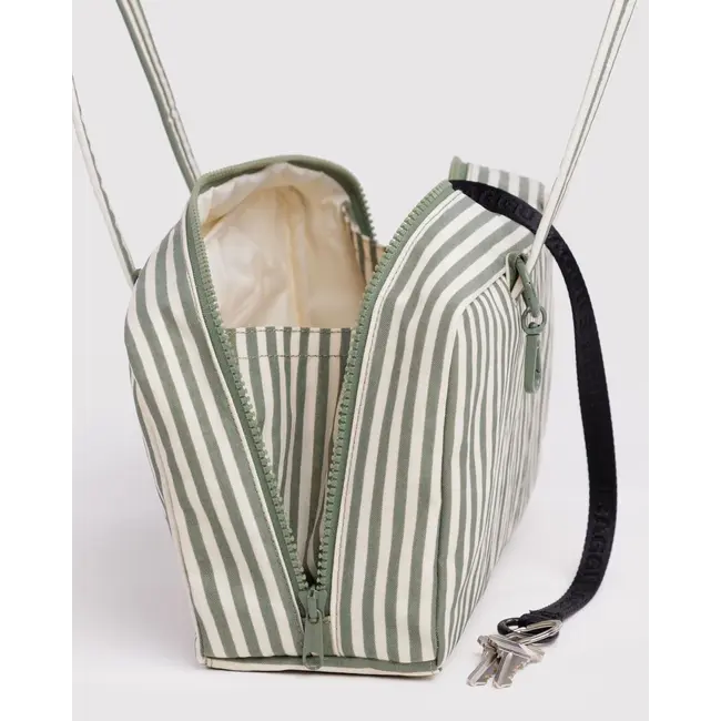 Baggu Nylon Bowler Bag- Sage Stripe