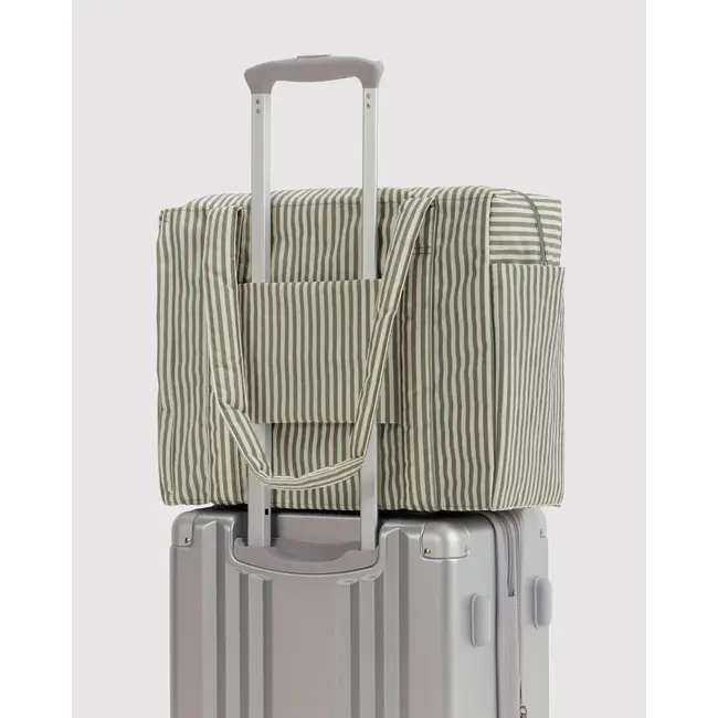 Baggu Small Cloud Carry-On- Sage Stripe