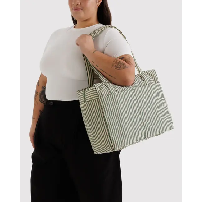 Baggu Small Cloud Carry-On- Sage Stripe