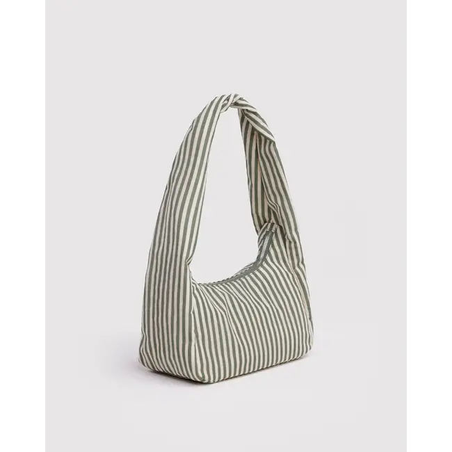 Baggu Small Nylon Meringue Bag- Sage Stripe
