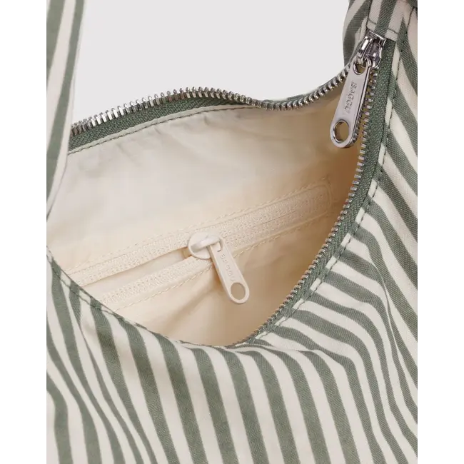 Baggu Small Nylon Meringue Bag- Sage Stripe