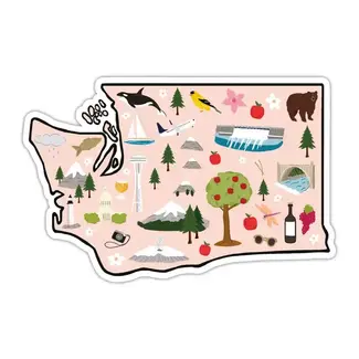 Bloomwolf Studio Washington Sticker