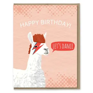 Bowie Llama Birthday Card