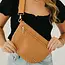 Pretty Simple Diagonal Woven Westlyn Bum Bag- Brown