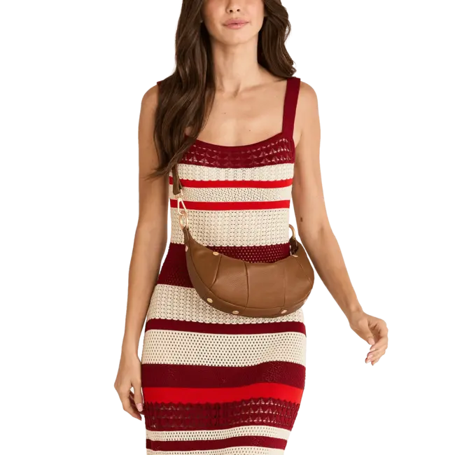Hammitt Erica Sml-Mahogany Pebble-BG-Red Zip