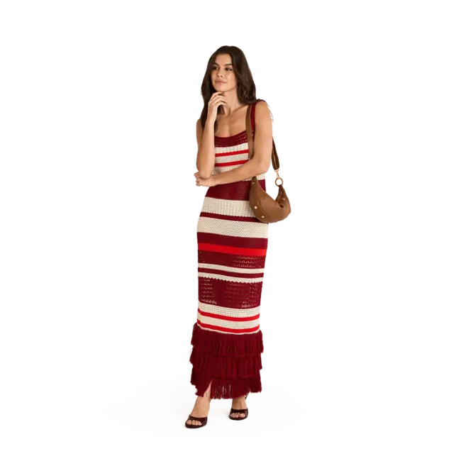 Hammitt Erica Sml-Mahogany Pebble-BG-Red Zip