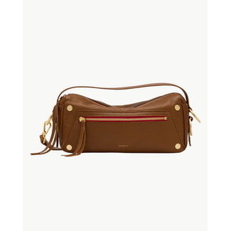 Hammitt Doxie Med-Mahogany Pebble-BG-Red Zip