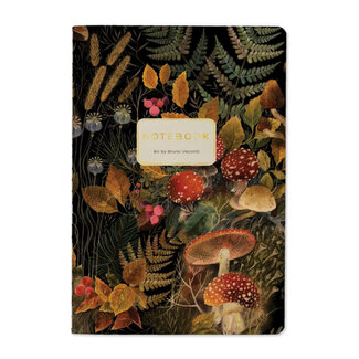 Bruno Visconti Vegan Leather Notebook- Forest Mushroom