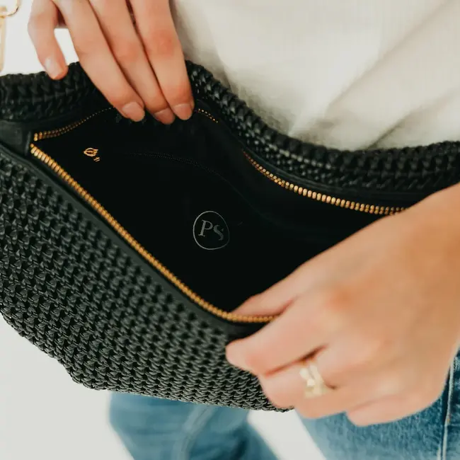 Pretty Simple Hollow Westlyn Bum Bag- Black