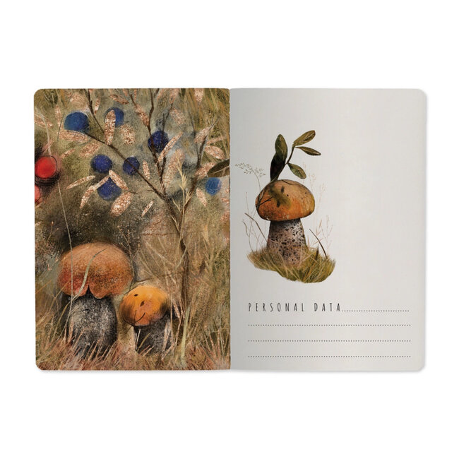 Bruno Visconti Notebook- Mushroom Watercolor