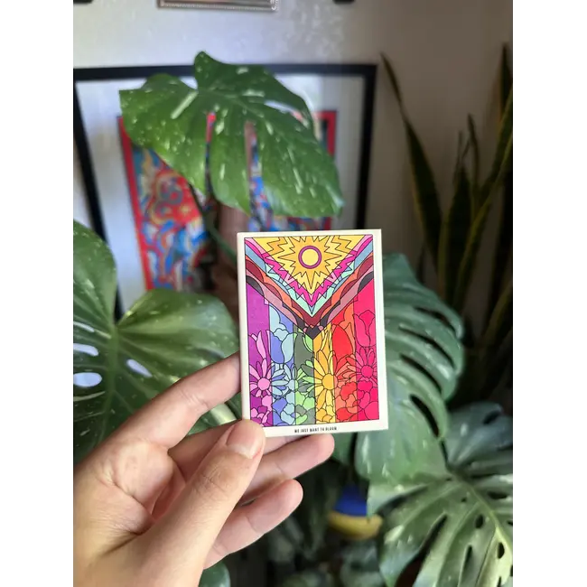 YAMZ: World of Color Flower Pride Flag Magnet