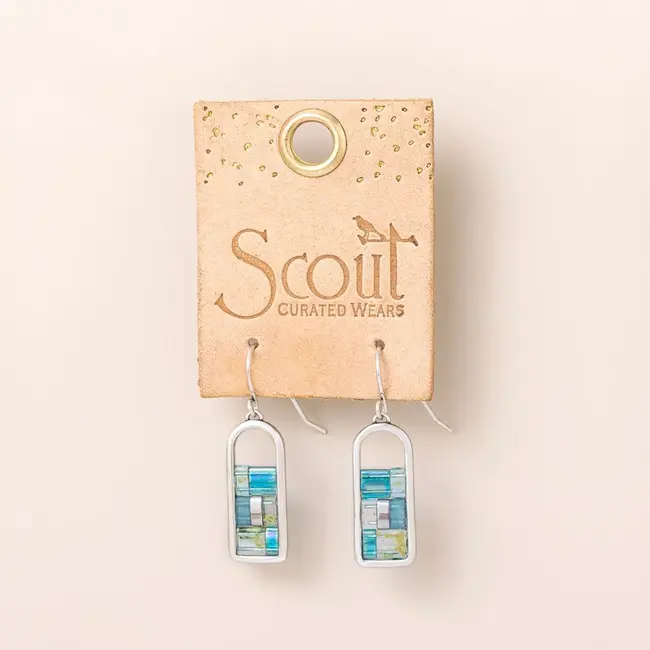 Scout Good Karma Miyuki Frame Earring- Marine/Silver