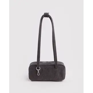 Baggu Small Denim Bowler Bag - Washed Black Denim
