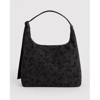Baggu Nylon Shoulder Bag - Charcoal Ditsy Floral
