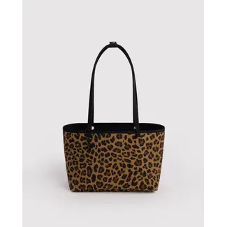 Baggu Medium Nylon Reversible Tote - Leopard Mix