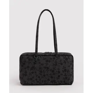 Baggu Medium Nylon Bowler Bag - Charcoal Ditsy Floral
