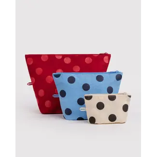 Baggu Go Pouch Set - Polka Dot Mix