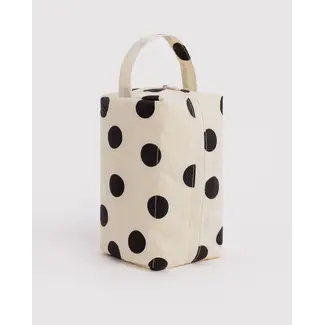 Baggu Dopp Kit - Cream and Black Polka Dot