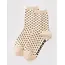 Baggu Crew Sock - Micro Cream and Black Polka Dot